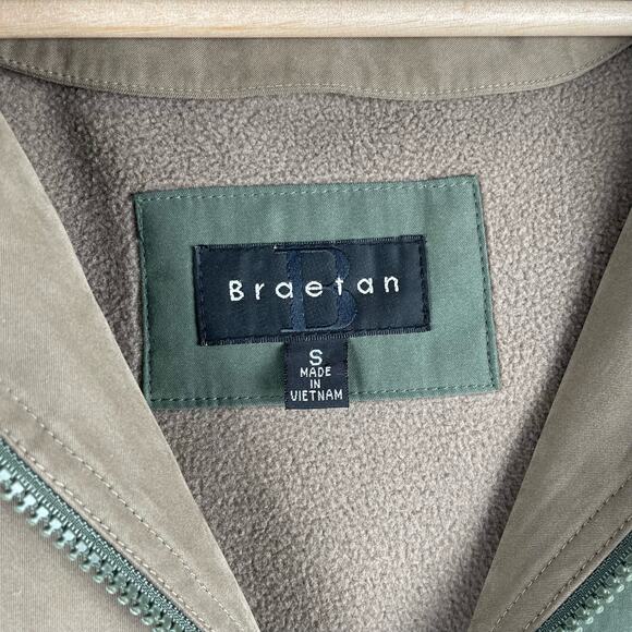 Vintage Green Hooded Jacket Windbreaker with Fleece Liner - Size S - Picture 4 of 13